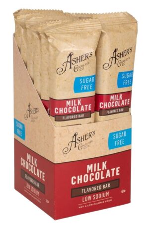 Asher's Sugar Free Milk Chocolate Bar 1.6oz 12ct